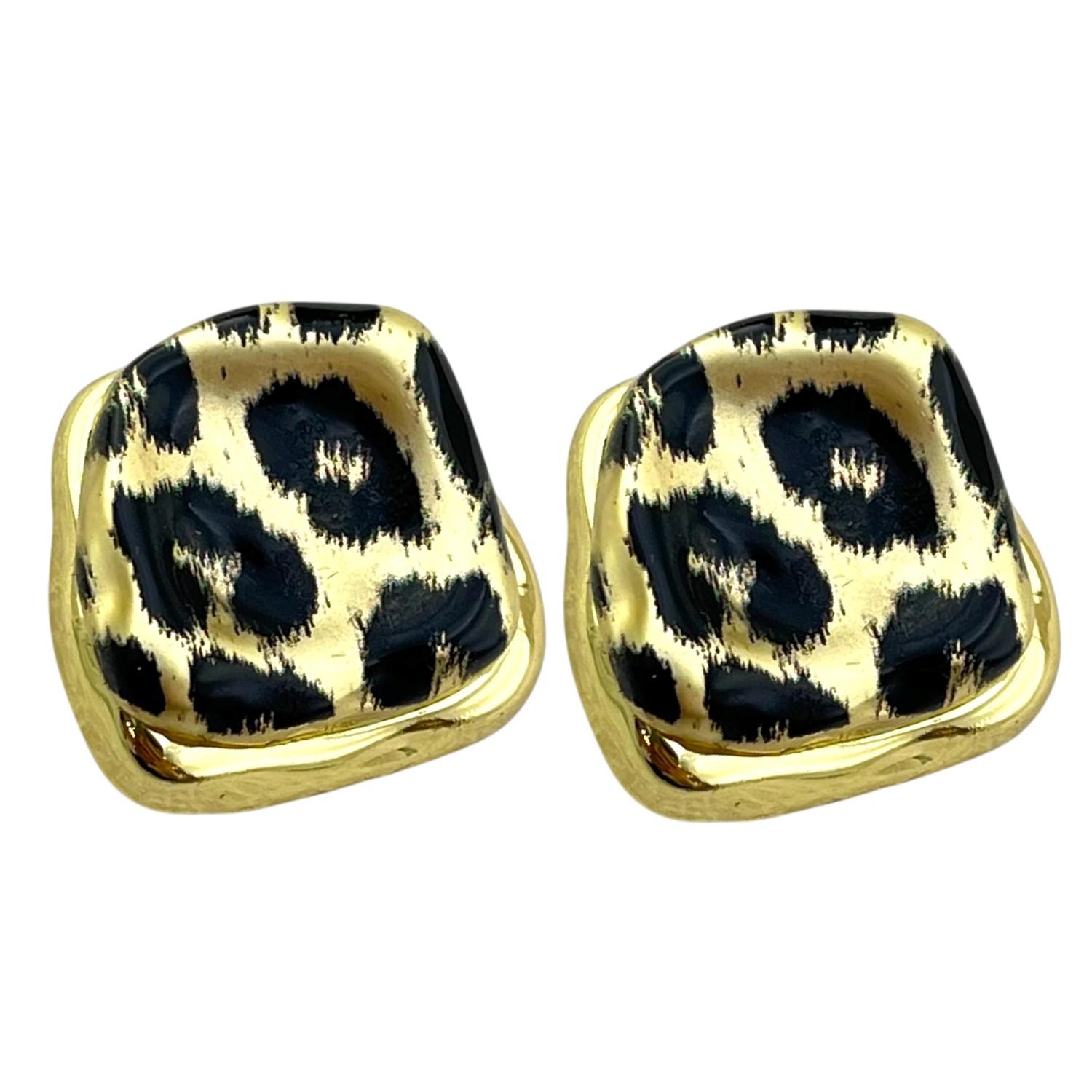 گوشواره زنانه مینیمال مدل پلنگی کد E6154