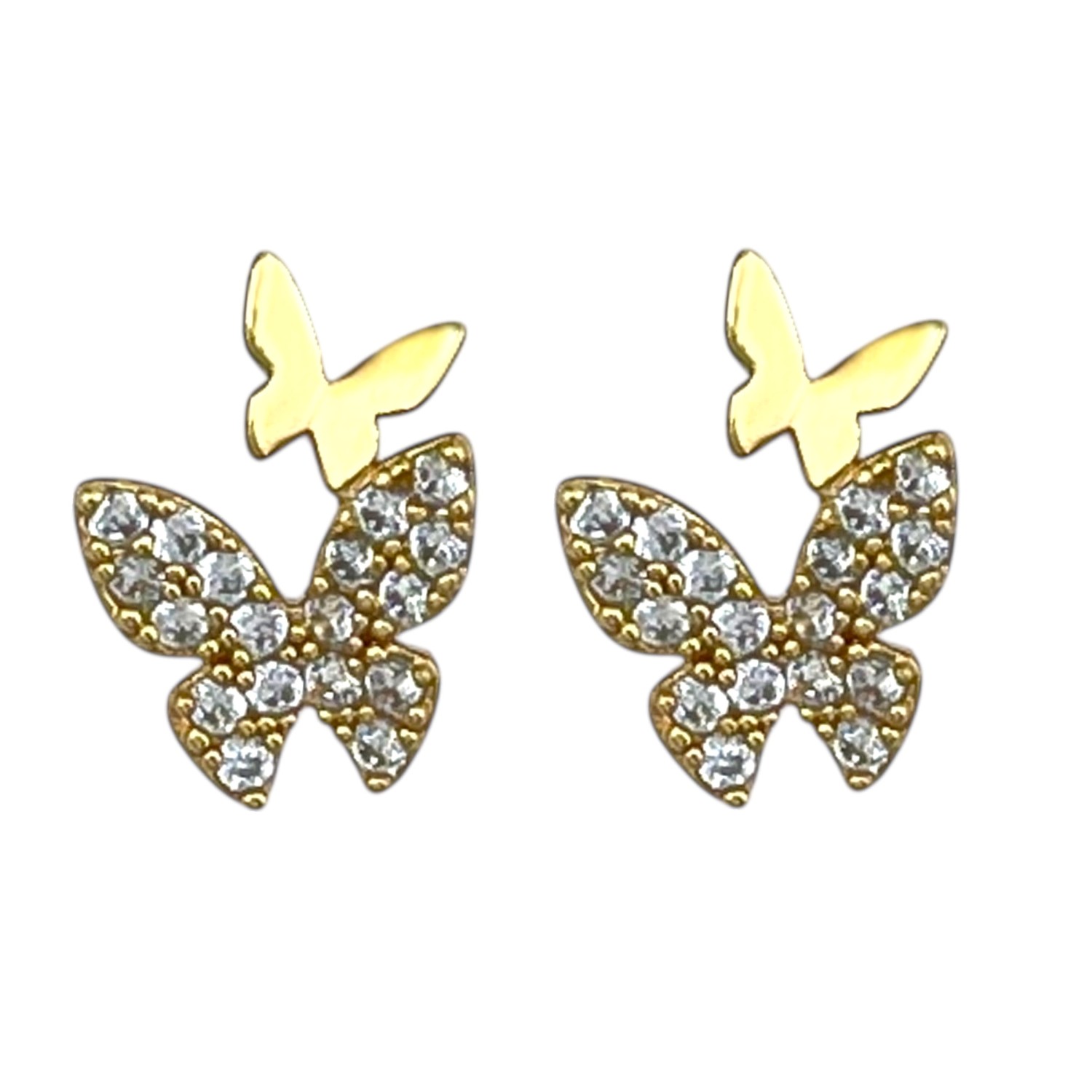 گوشواره زنانه ژوپینگ مدل گل پروانه کد E6184