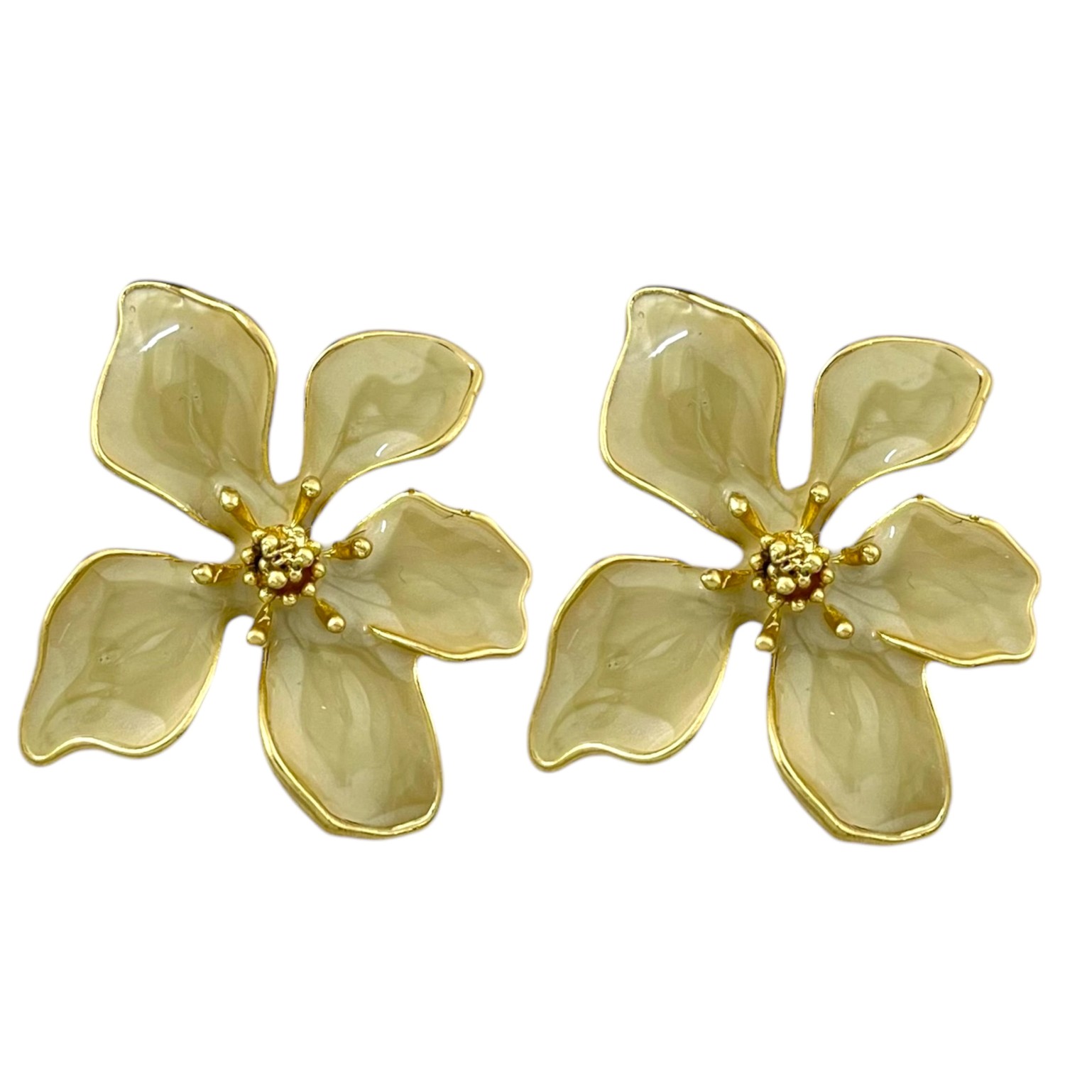 گوشواره زنانه مدل گل میناکاری کد E6170