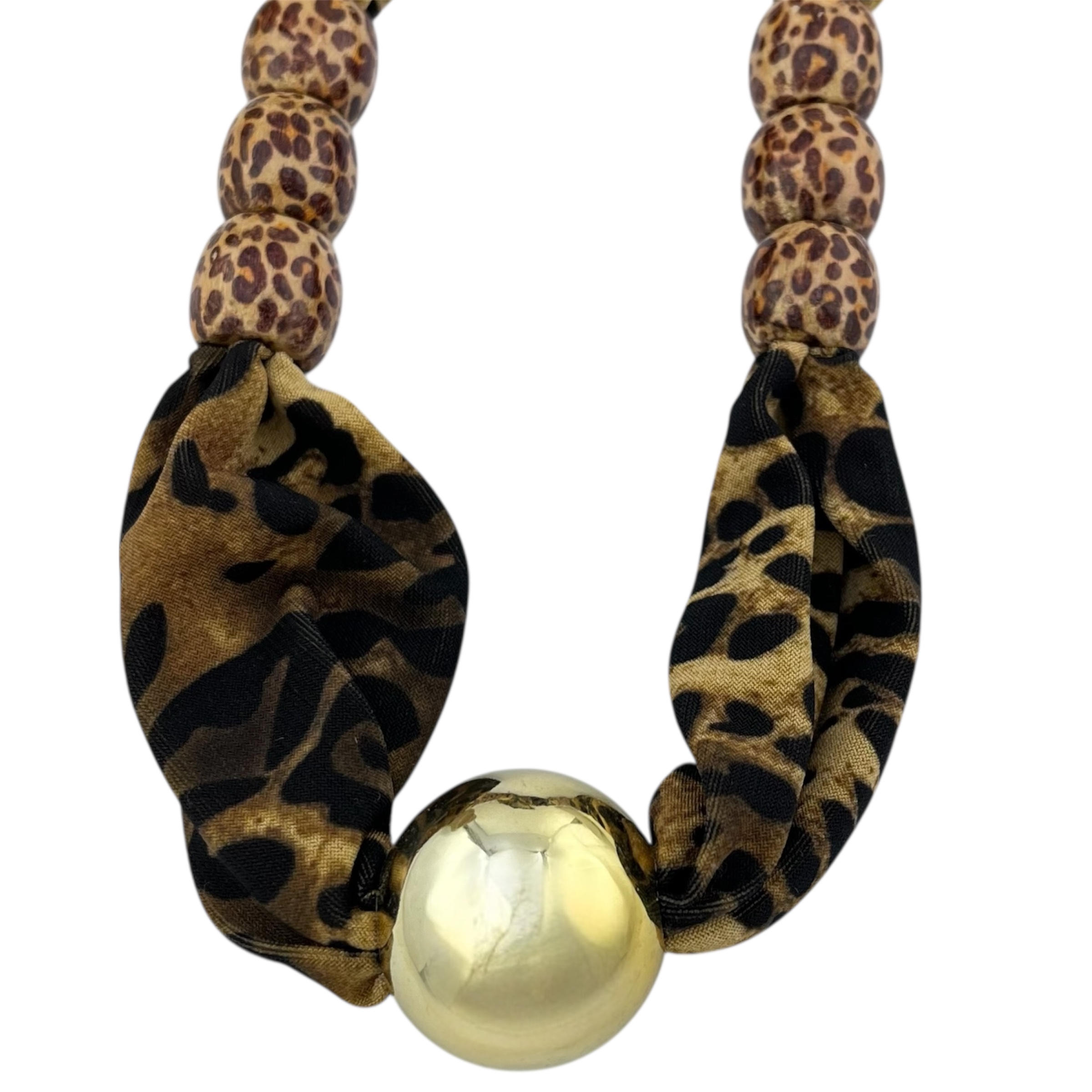 گردنبند زنانه پارچه ای مدل توپی کد N5167