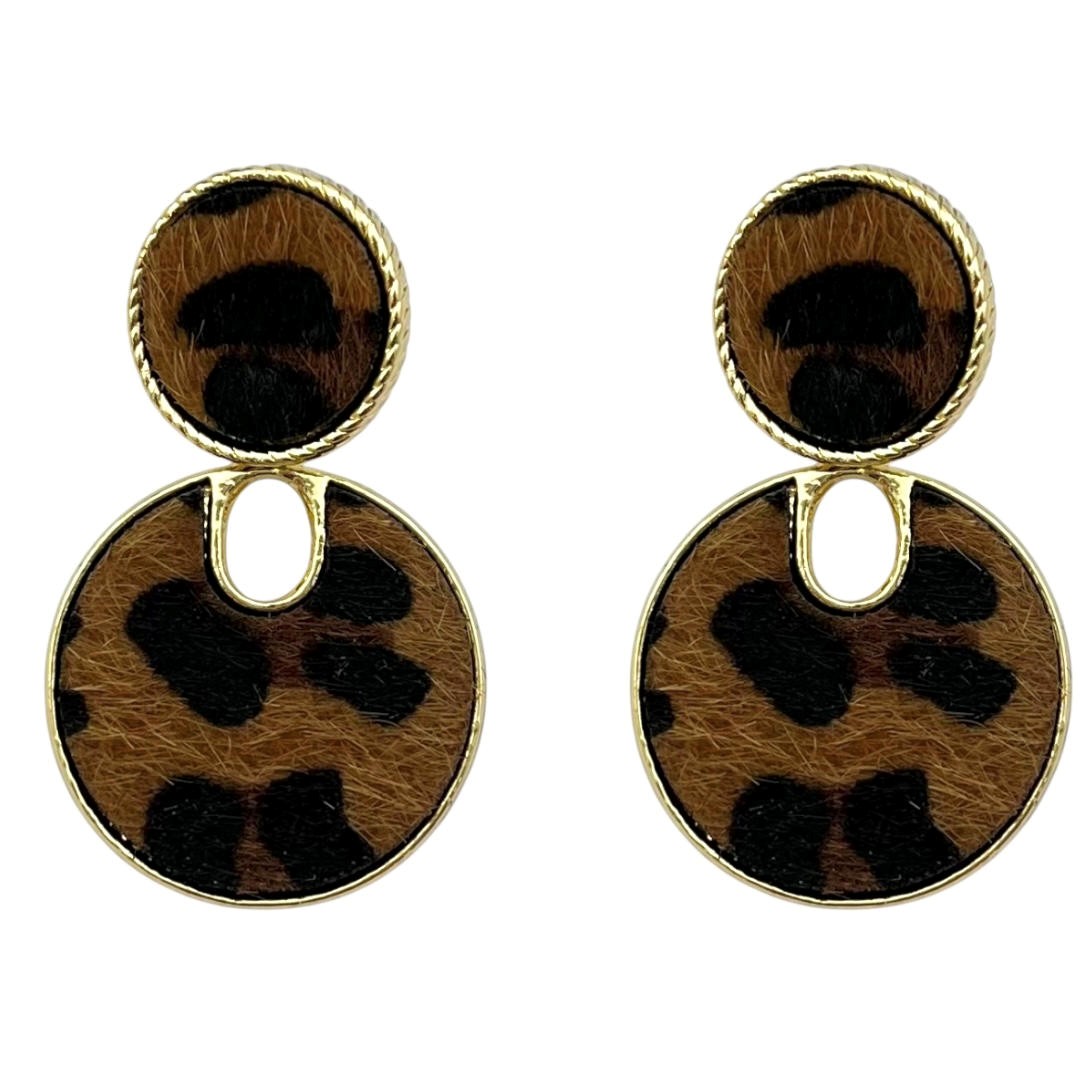 گوشواره زنانه مدل پلنگی کد E6102