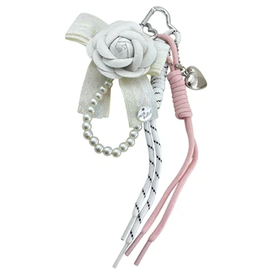 آویز کیف چارم بگ گل و مروارید کد J4105