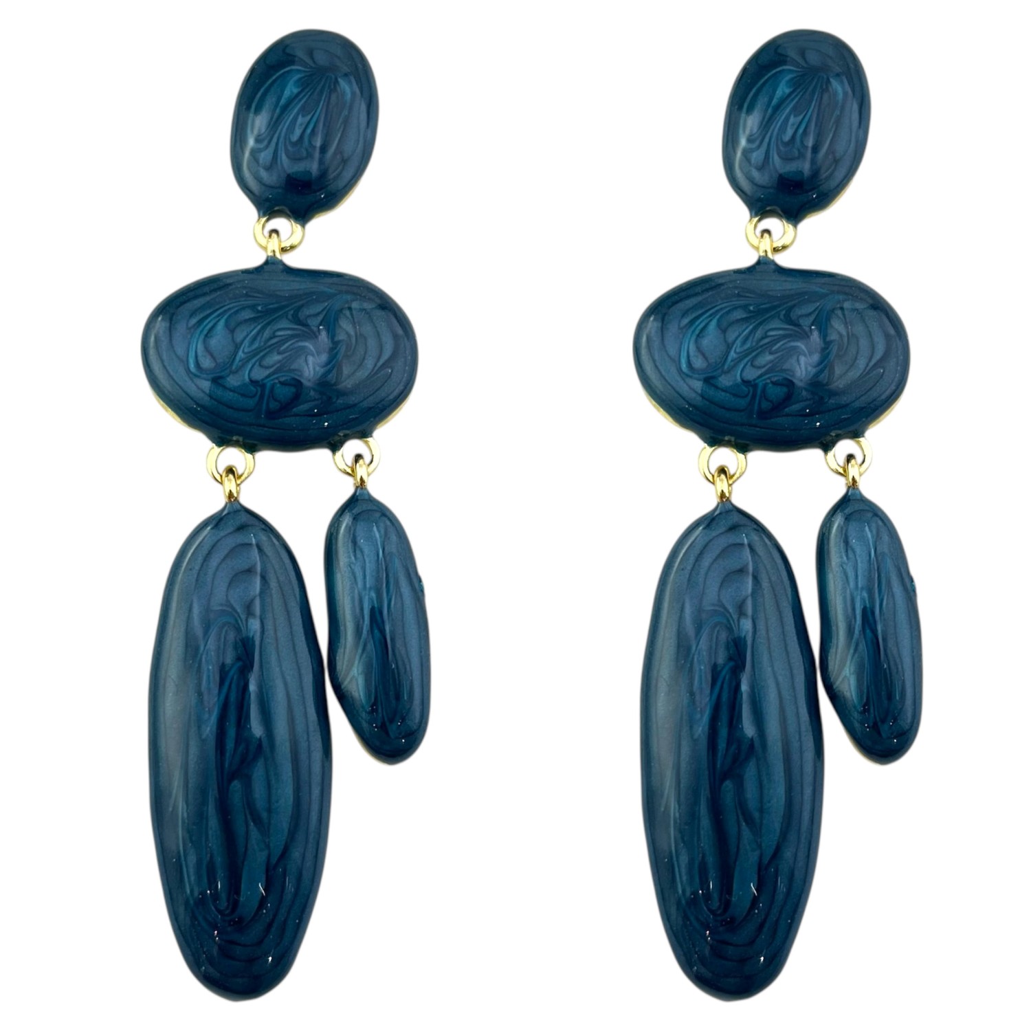 گوشواره زنانه مینیمال مدل میناکاری کد E6157