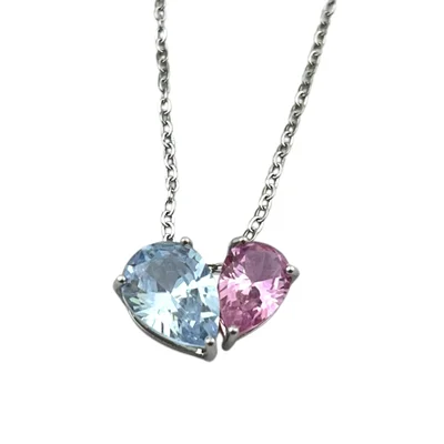 گردنبند زنانه مدل قلب جواهری کد N5017