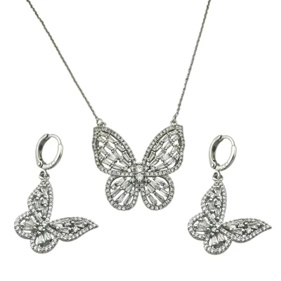 نیم ست زنانه مدل پروانه جواهری کد M4330