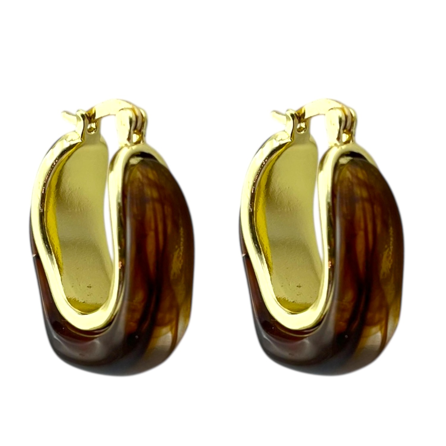 گوشواره زنانه مینیمال مدل میناکاری کد E6146