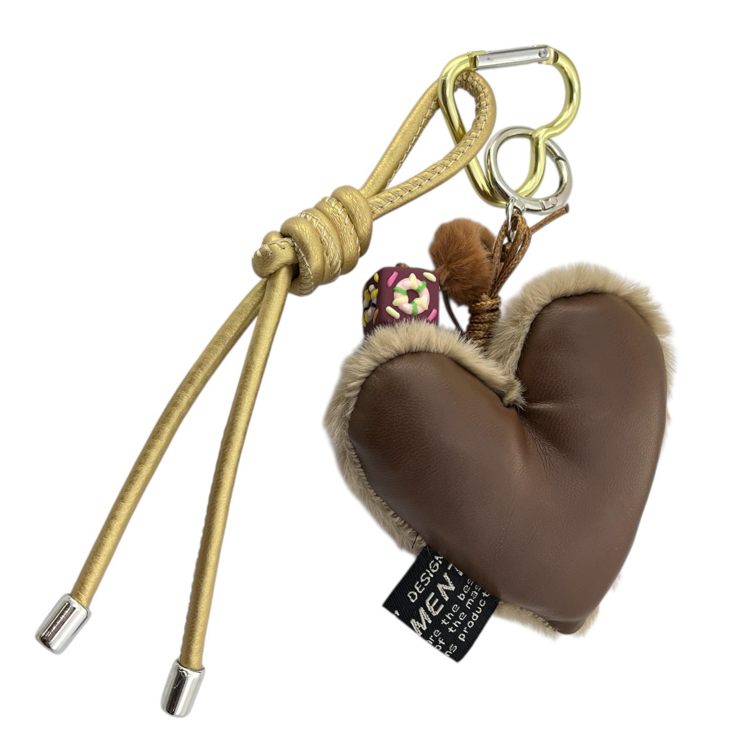 آویز کیف چارم بگ قلب چرمی کد J4115