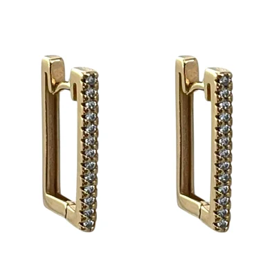 گوشواره زنانه ژوپینگ مدل نگین جواهری کد E6242