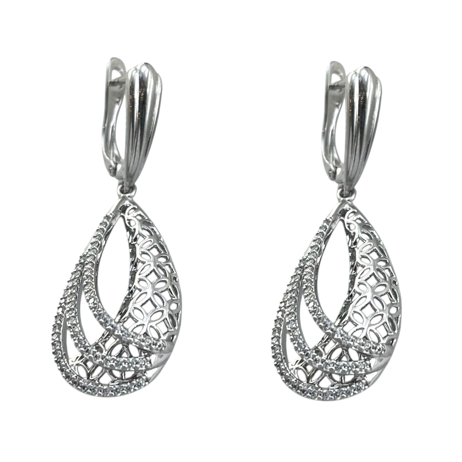 گوشواره زنانه ژوپینگ مدل جواهری کد E6277