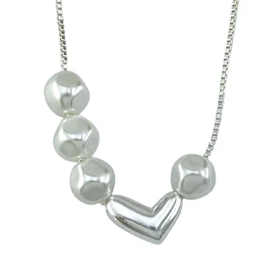 گردنبند زنانه مدل مروارید و قلب کد N5192