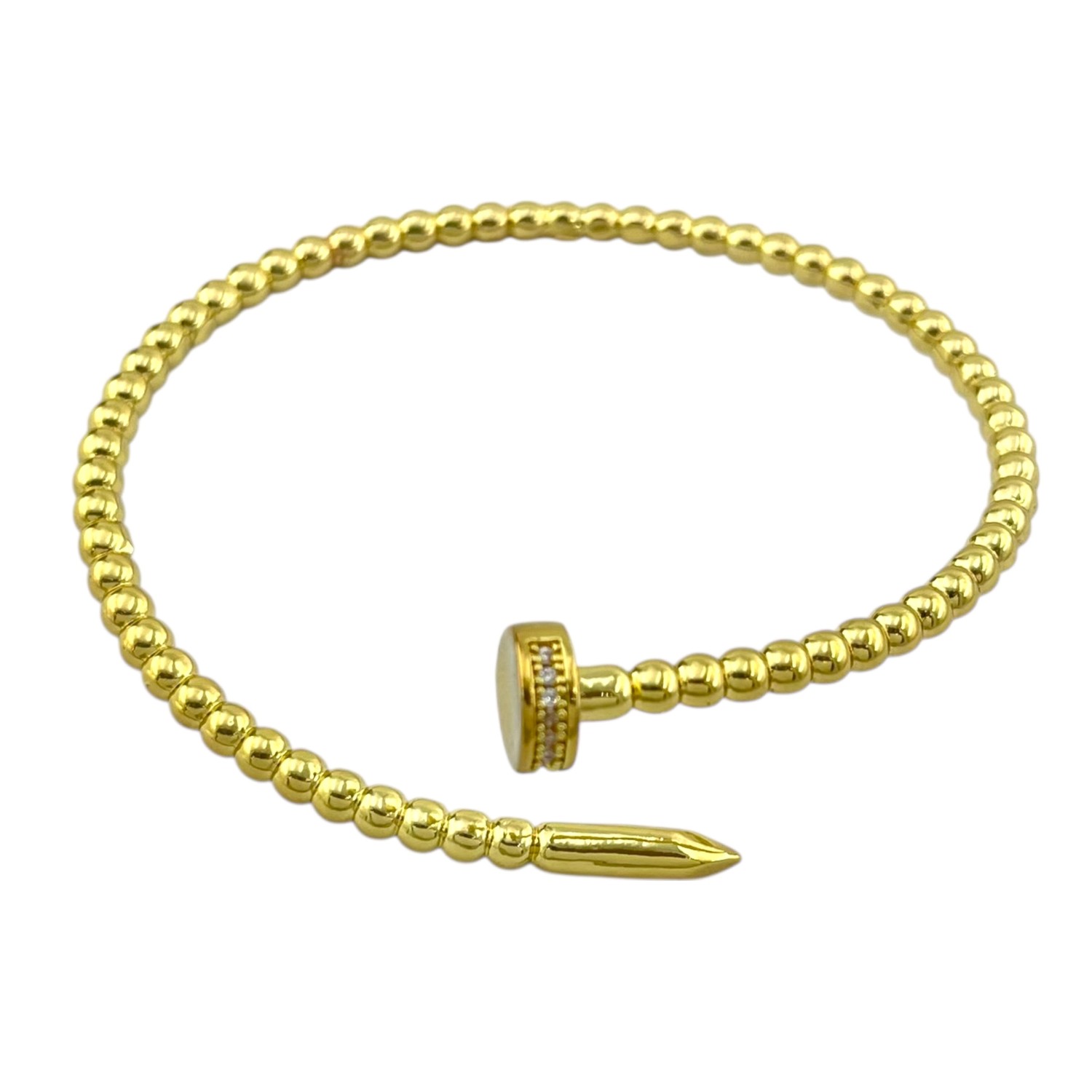 دستبند زنانه بنگل مدل میخی کد B5405