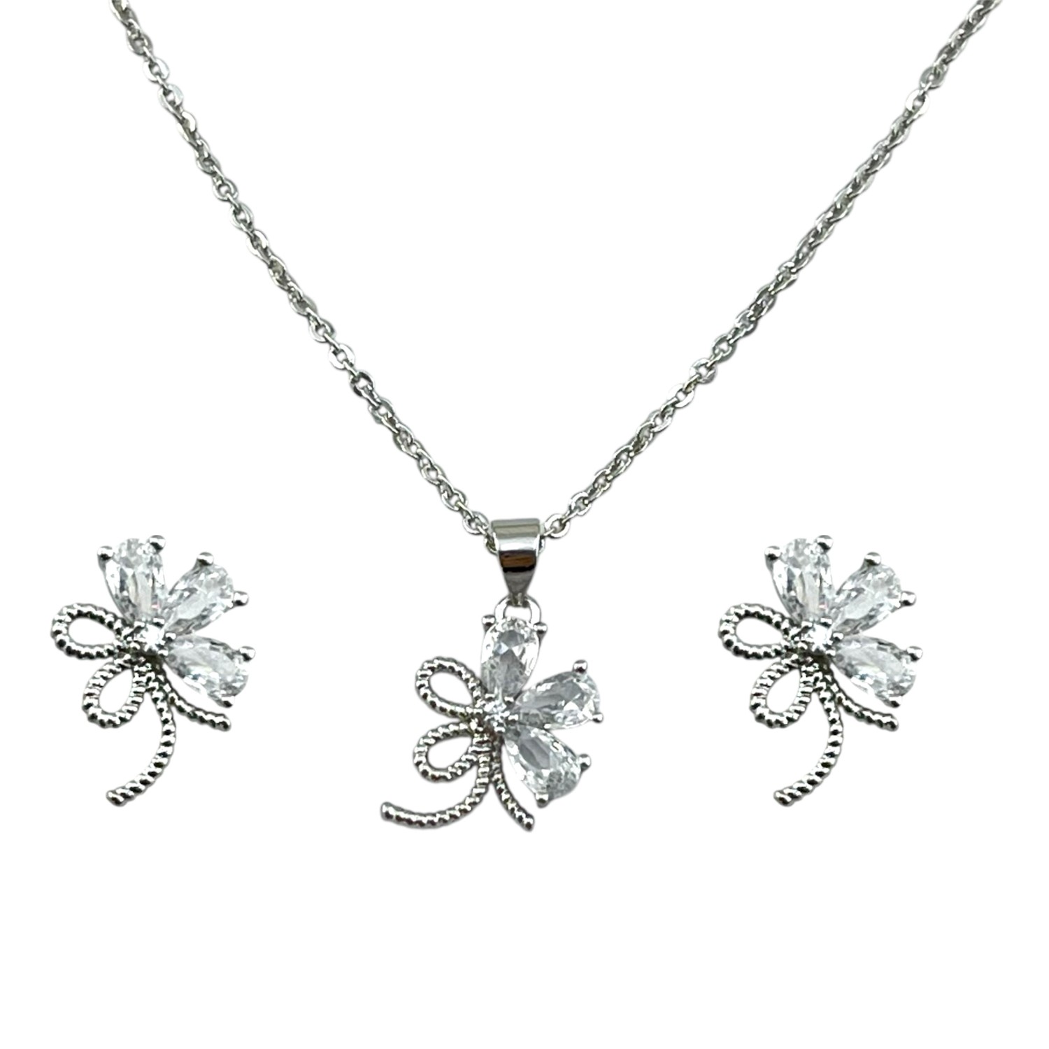 نیم ست زنانه ژوپینگ جواهری مدل گل کد M4377