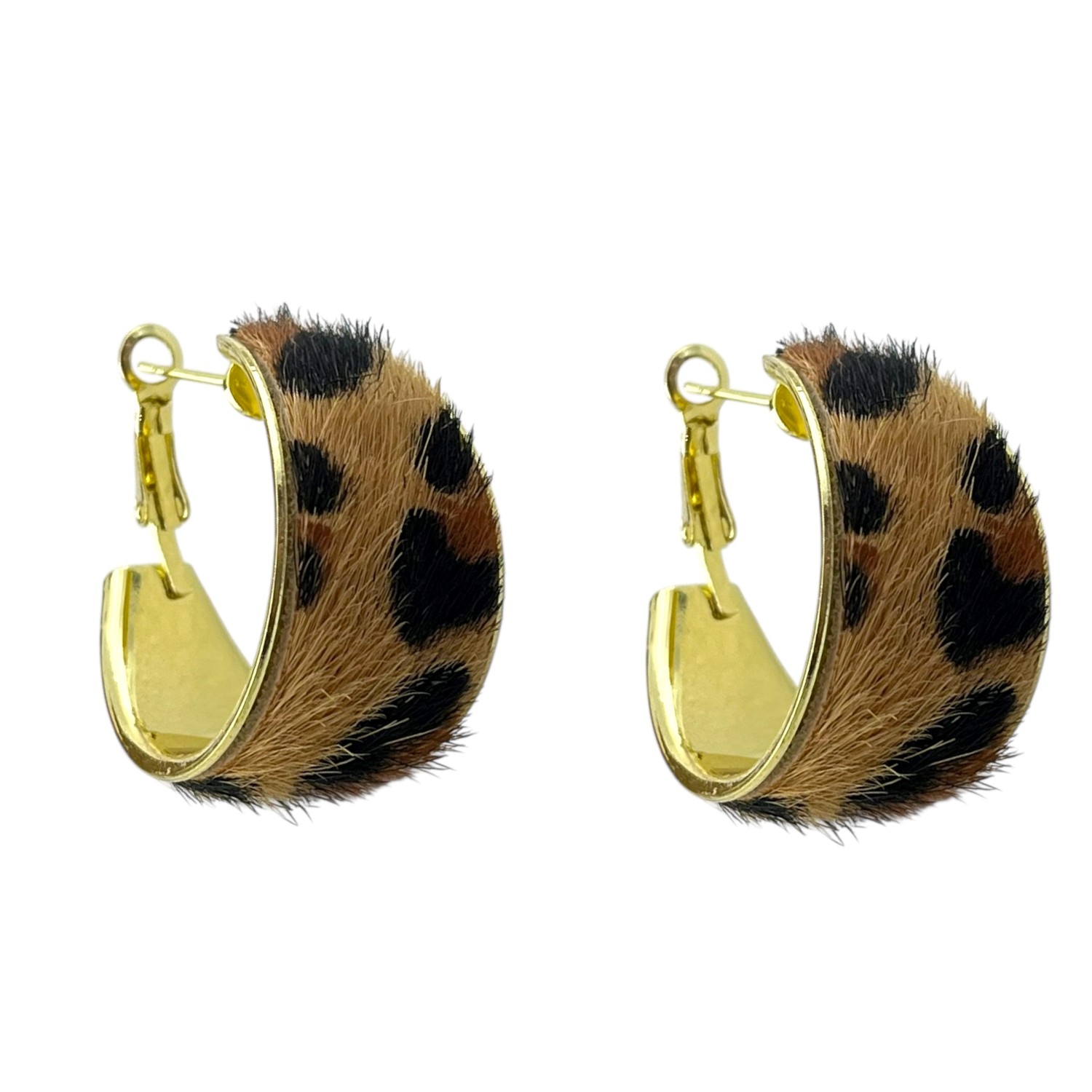 گوشواره زنانه مینیمال مدل پلنگی کد E6152