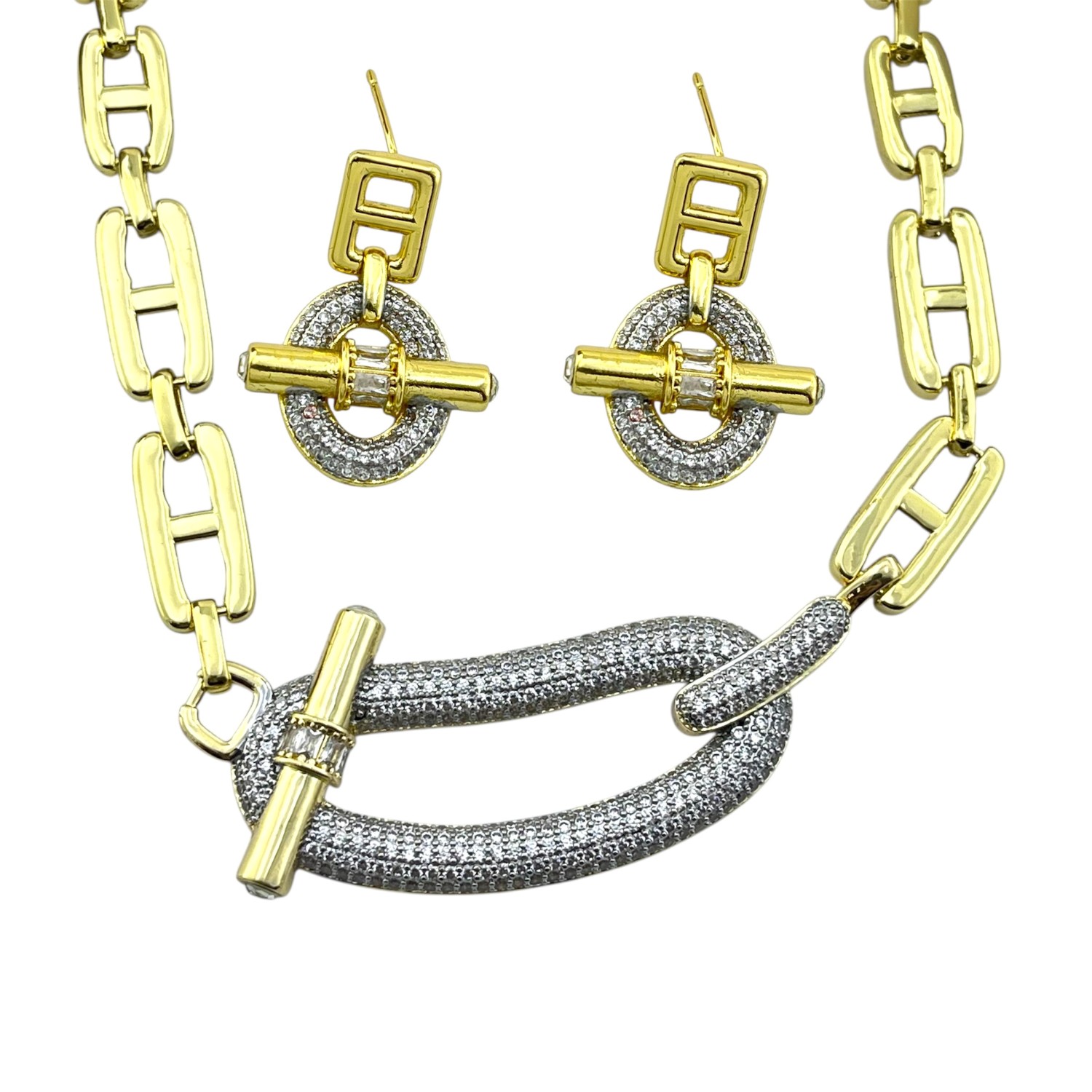 نیم ست زنانه مدل جواهری هرمس کد M4352