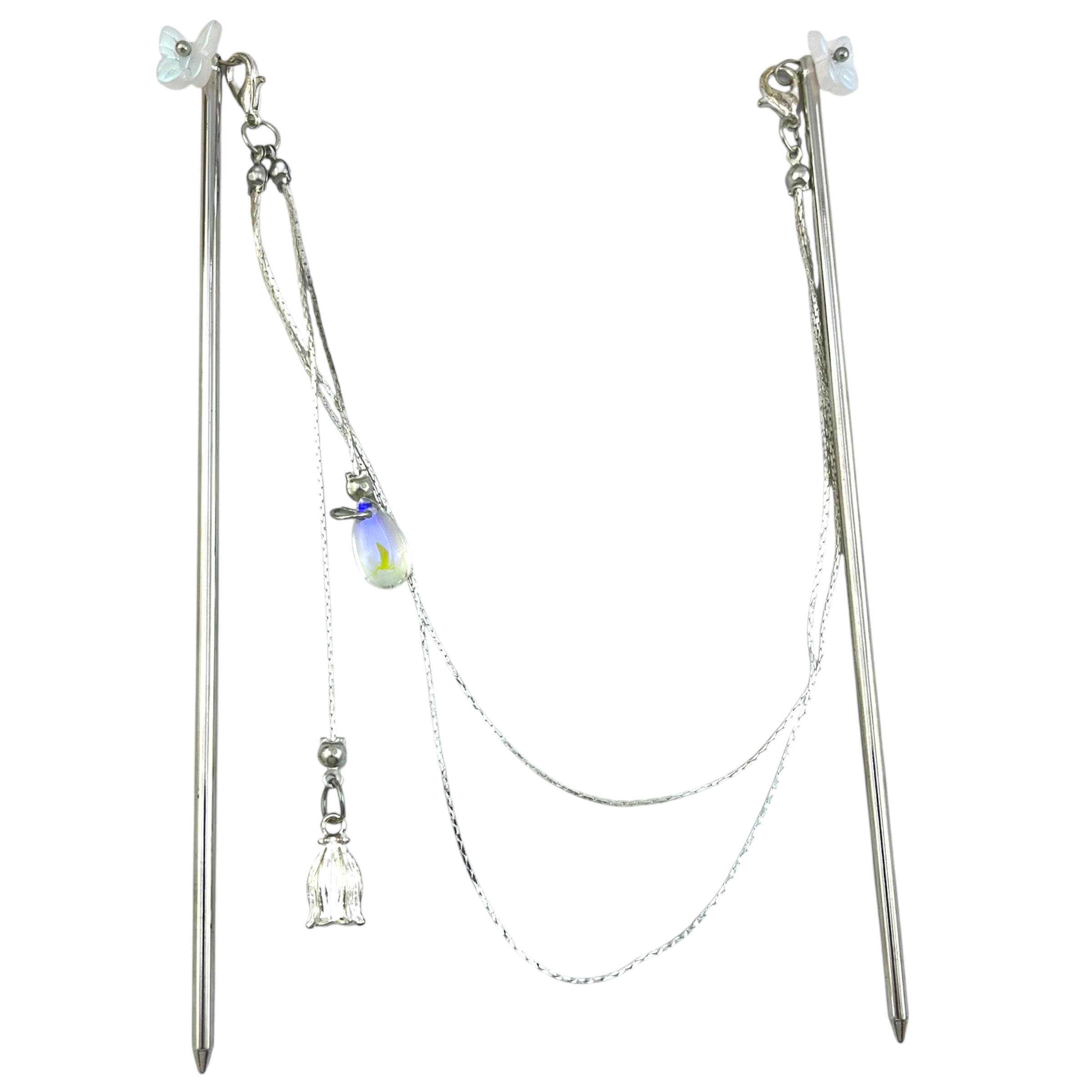 کانزاشی مو مدل فلزی اویز دار دو لاین کد as1060