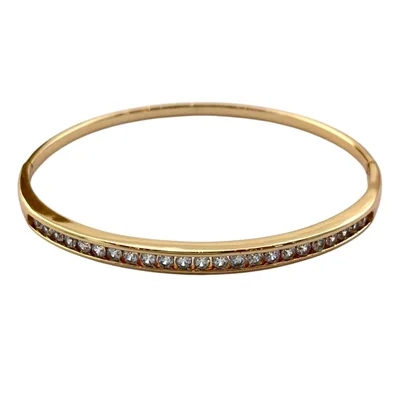 دستبند زنانه بنگل ژوپینگ مدل نگین جواهری کد B5321