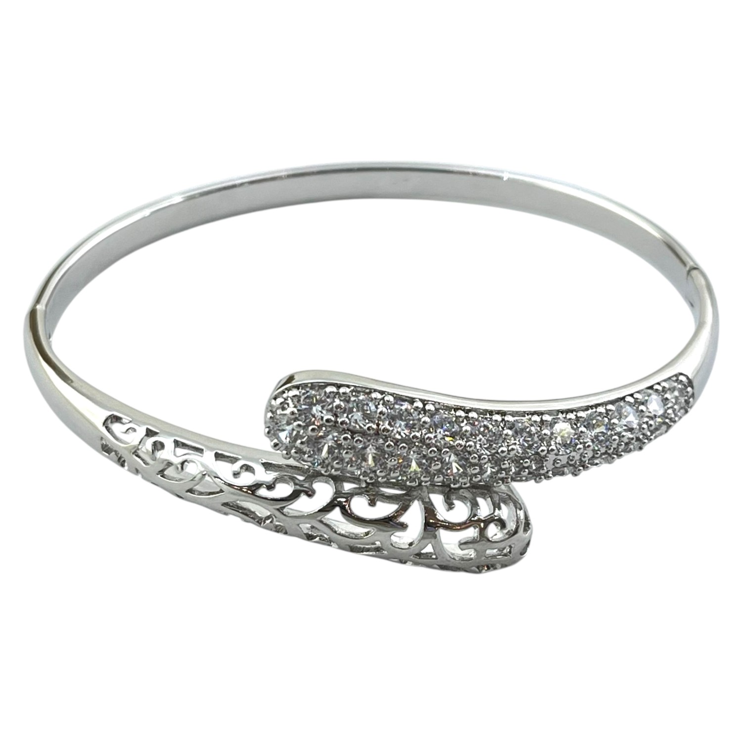 دستبند زنانه  ژوپینگ بنگل مدل جواهری کد B5414