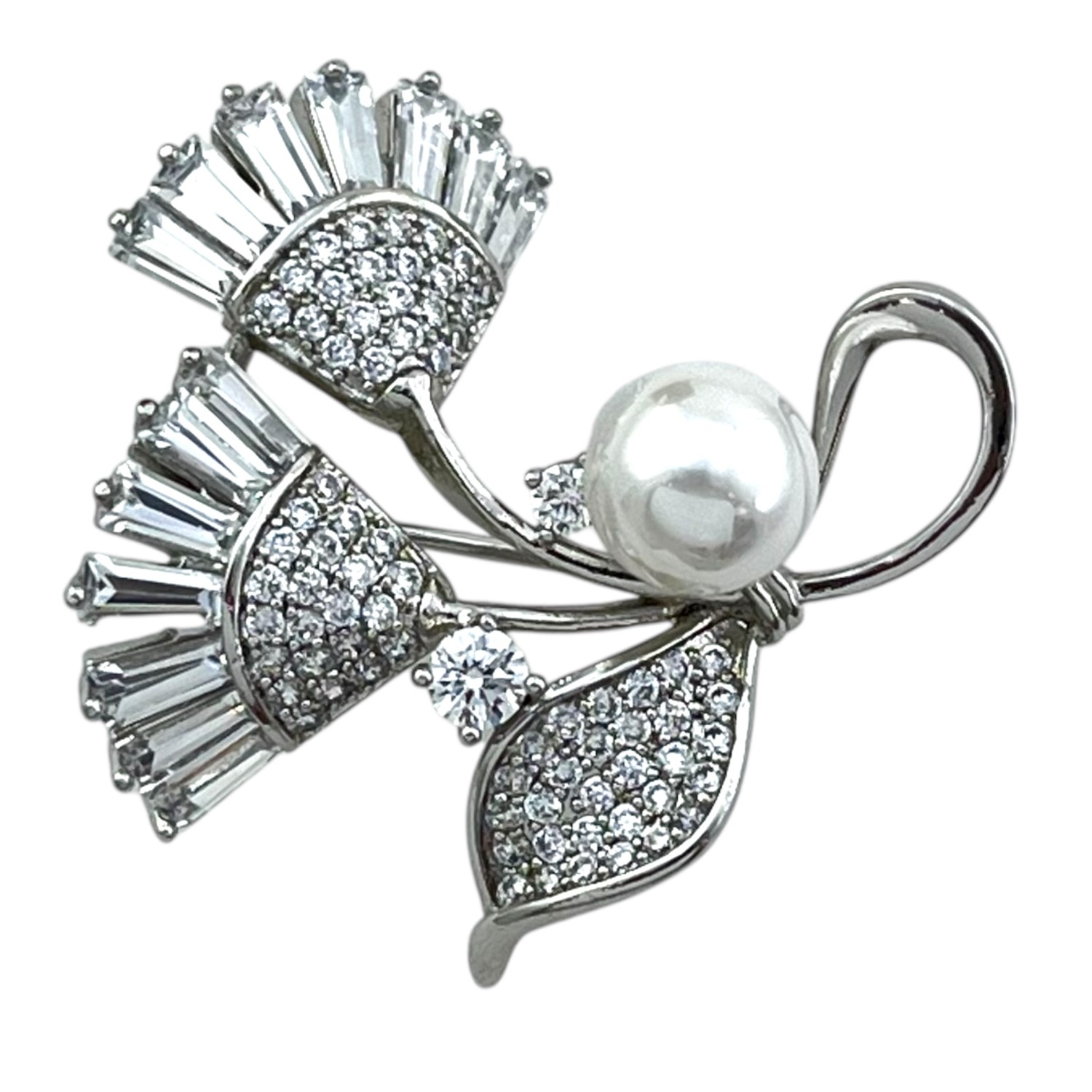 گل سینه زنانه ژوپینگ مدل مروارید جواهری کد G4166