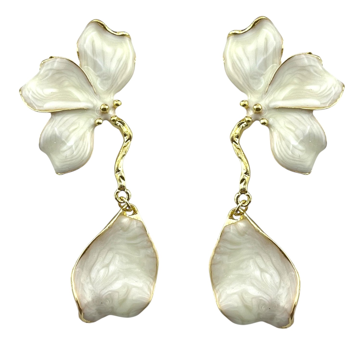 گوشواره زنانه ژوپینگ مدل گل پروانه کد E6190