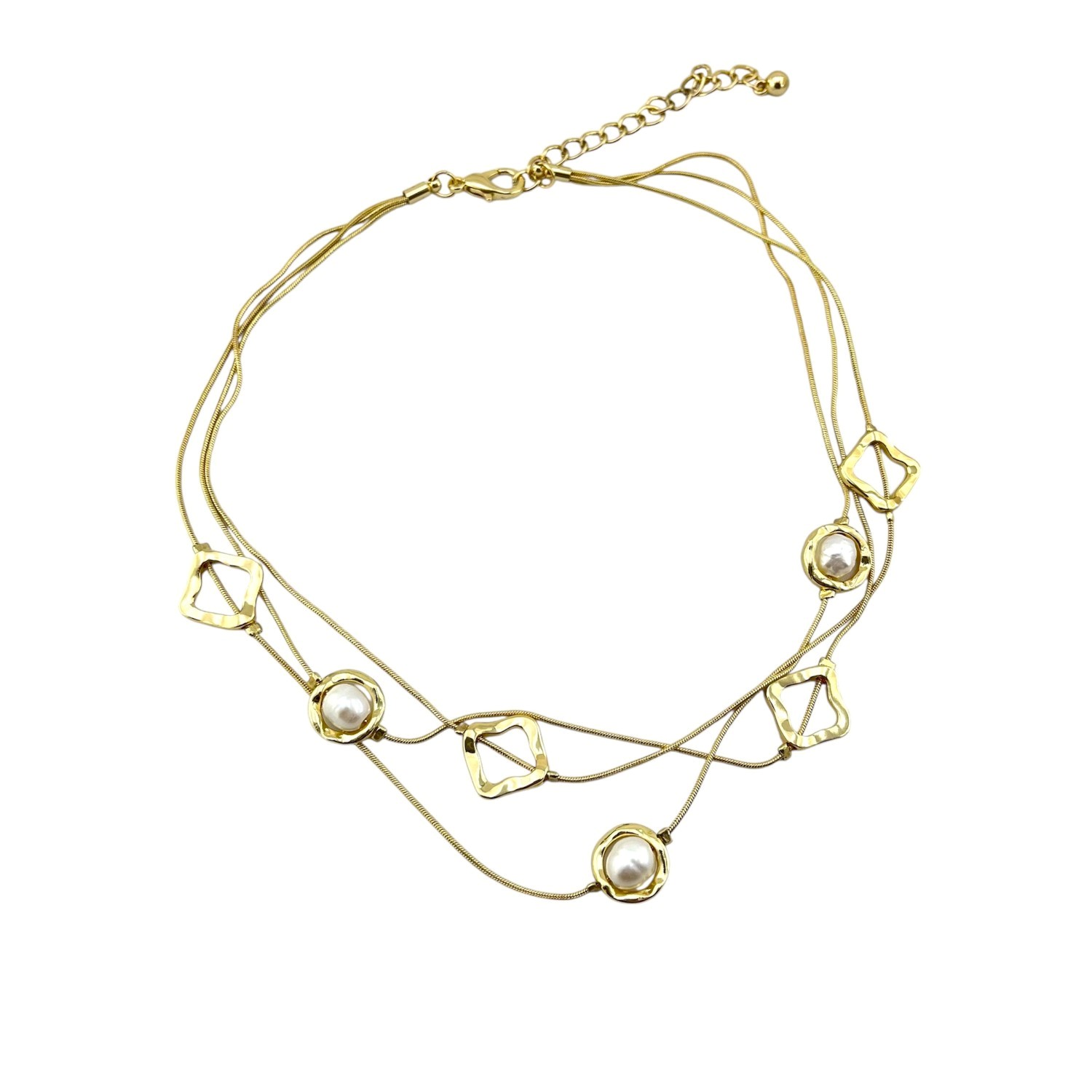 گردنبند زنانه مدل مینیمال سه لاین کد N5185