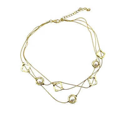 گردنبند زنانه مدل مینیمال سه لاین کد N5185