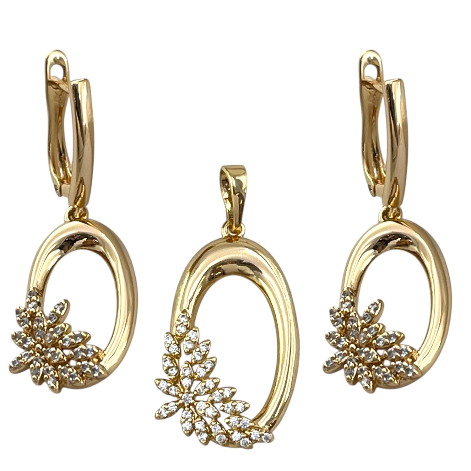 نیم ست زنانه ژوپینگ جواهری مدل گل کد M4374