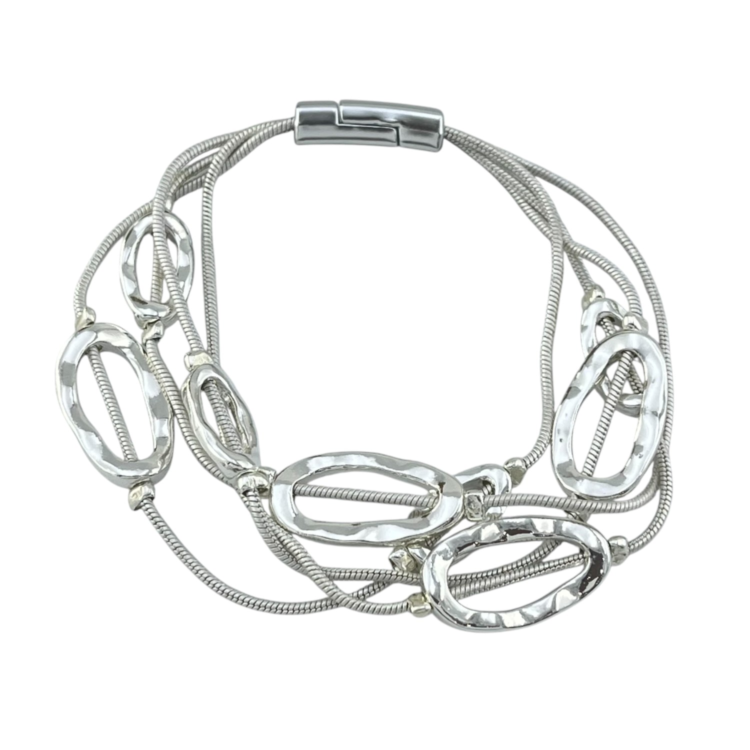 دستبند زنانه مینیمال مدل اب نقره کد B5440