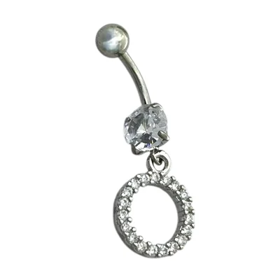 پیرسینگ ناف استیل زنانه مدل جواهری کد P4817