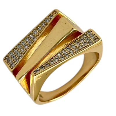 انگشتر زنانه ژوپینگ طرح طلا جواهری کد R5132