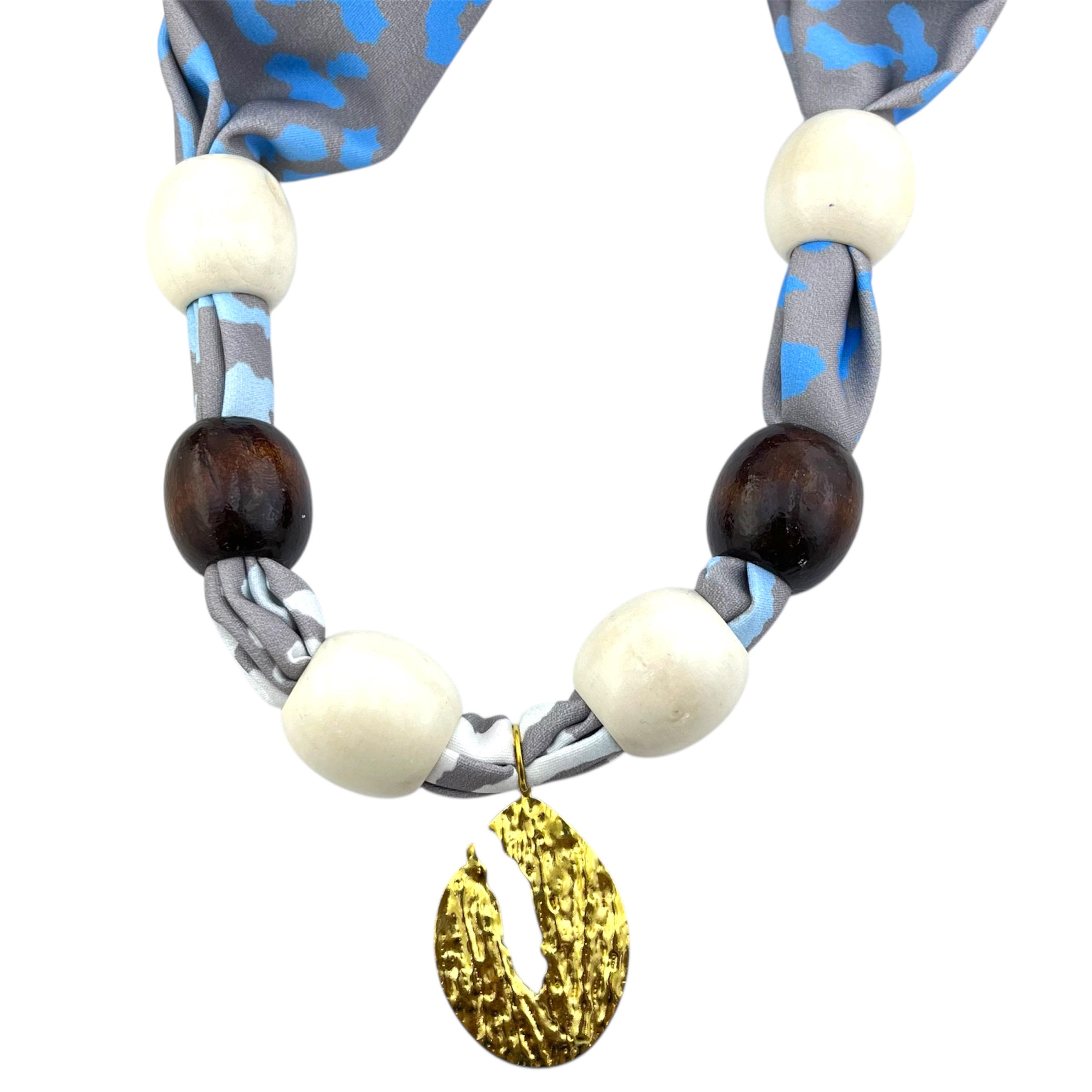 گردنبند زنانه پارچه ای مدل توپی کد N5159