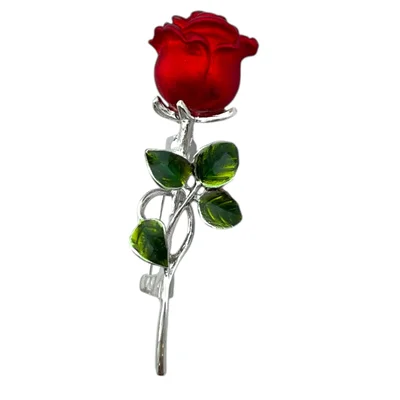 گل سینه زنانه مدل گل رز کد G4154