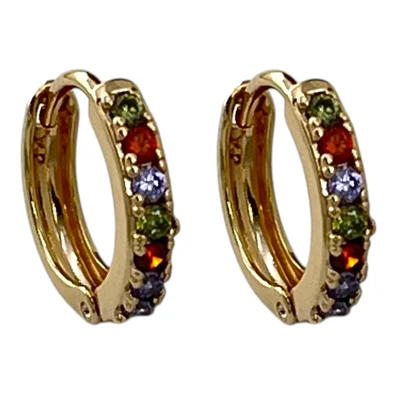 گوشواره زنانه ژوپینگ مدل نگین جواهری کد E6234