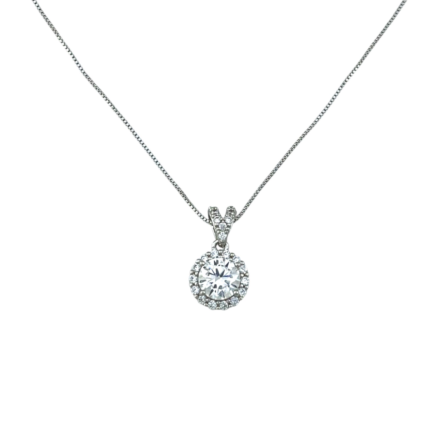 گردنبند زنانه ژوپینگ مدل تک نگین جواهری کد N5188