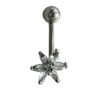 پیرسینگ ناف استیل زنانه مدل جواهری ستاره کد P4819