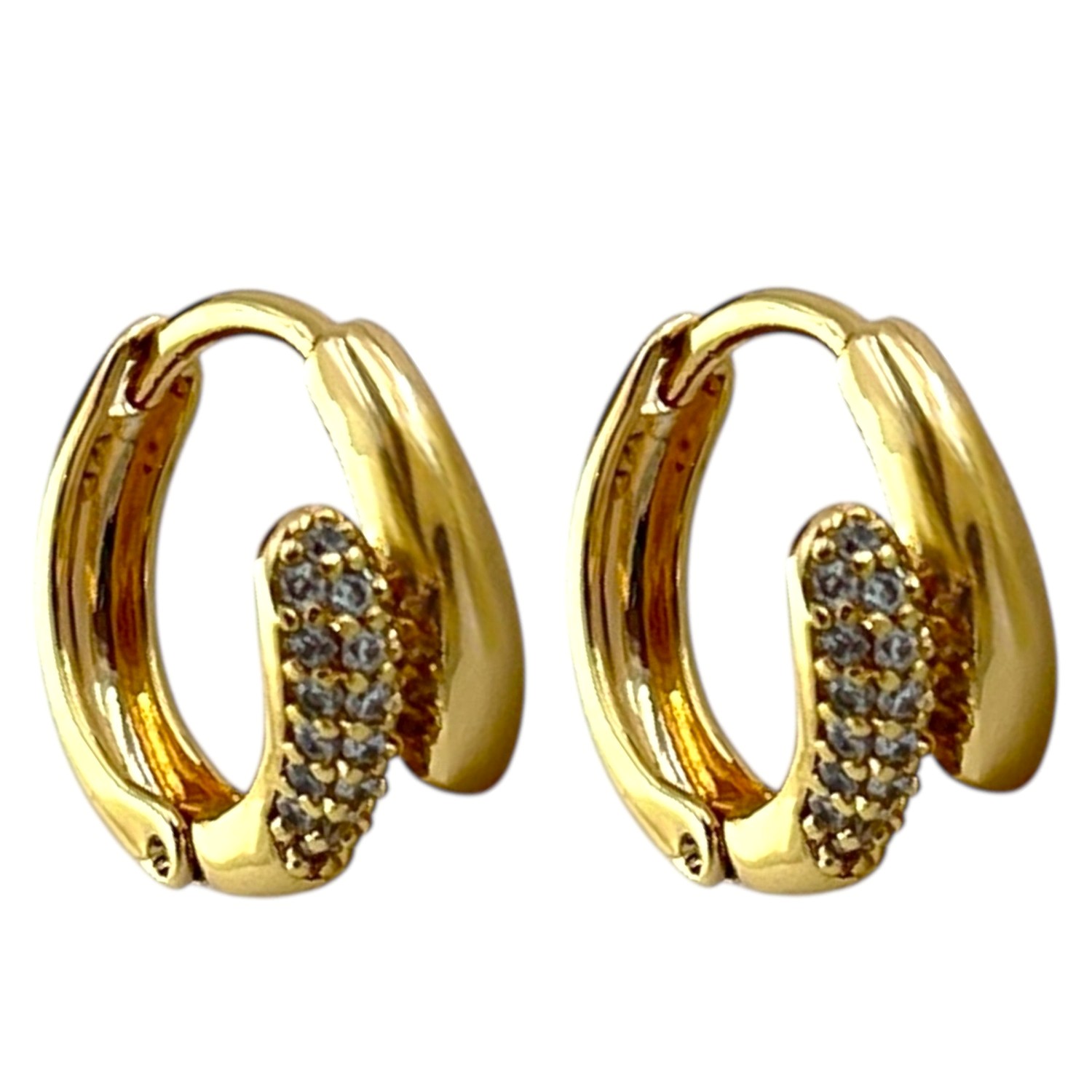 گوشواره زنانه ژوپینگ مدل نگین جواهری کد E6248