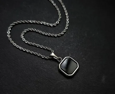 گردنبند اونیکس مردانه کد N1021