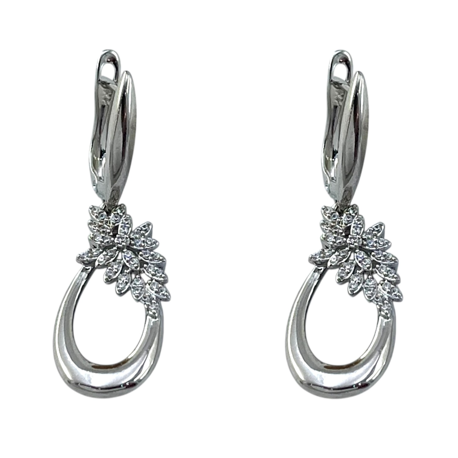 گوشواره زنانه ژوپینگ مدل گل جواهری کد E6279