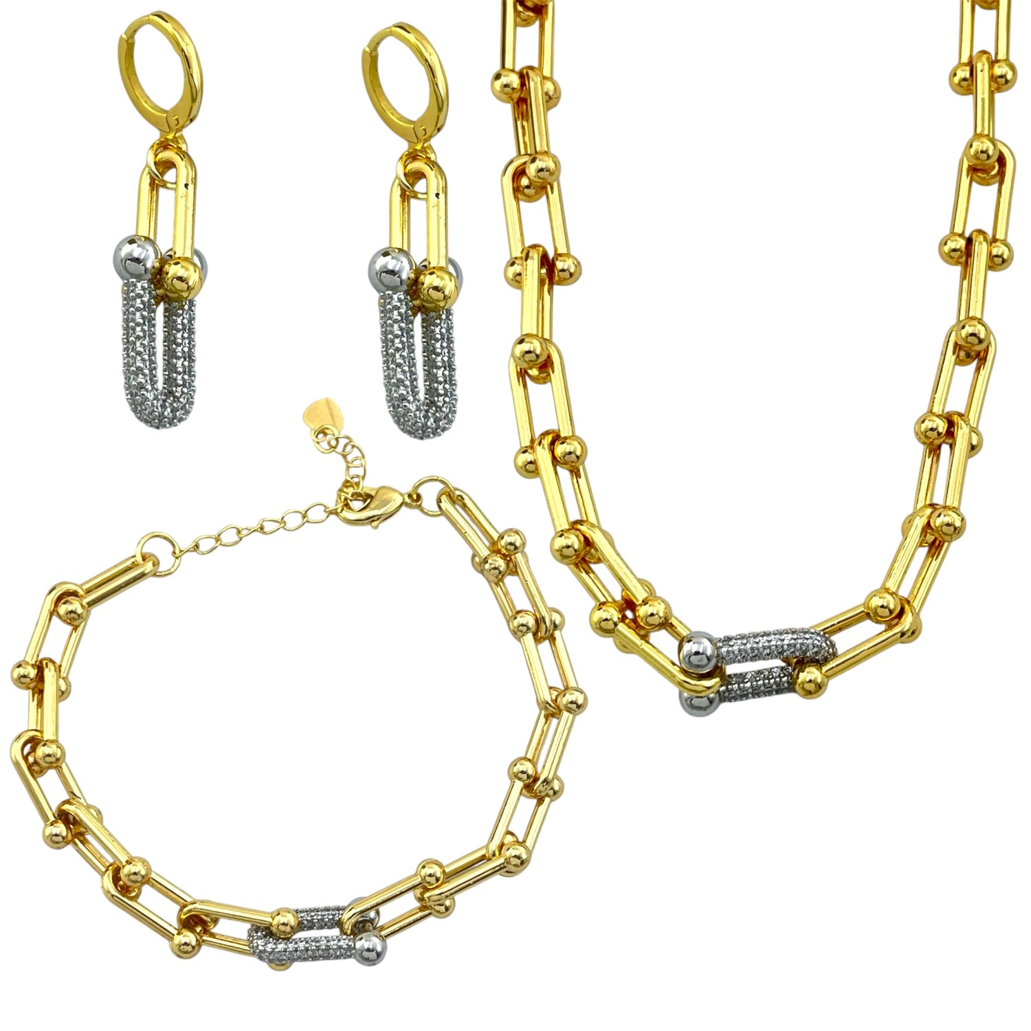 نیم ست زنانه جواهری مدل تیفانی کد M4364